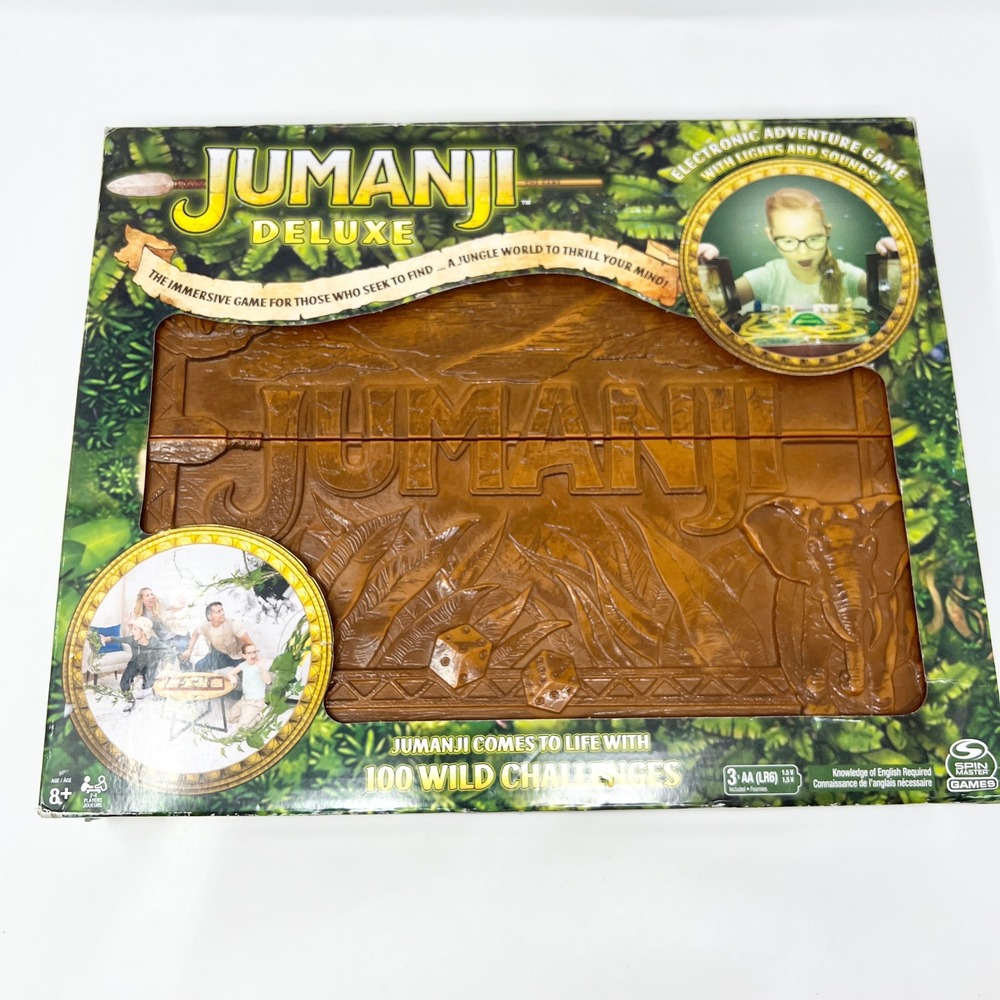 Spin Master Jumanji The Game Electronic Wood Box Edition 2021 Lights Sounds NOB